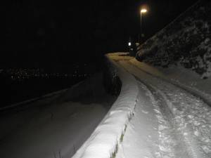 The lane leading up to the A63
